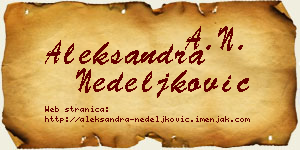 Aleksandra Nedeljković vizit kartica